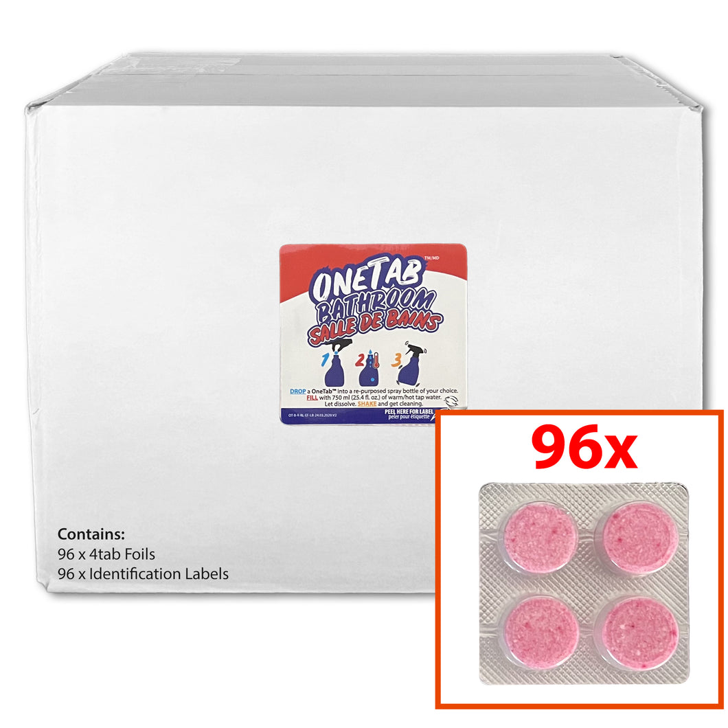 Bathroom Cleaner 4pack Bulk Box of 96 Foils