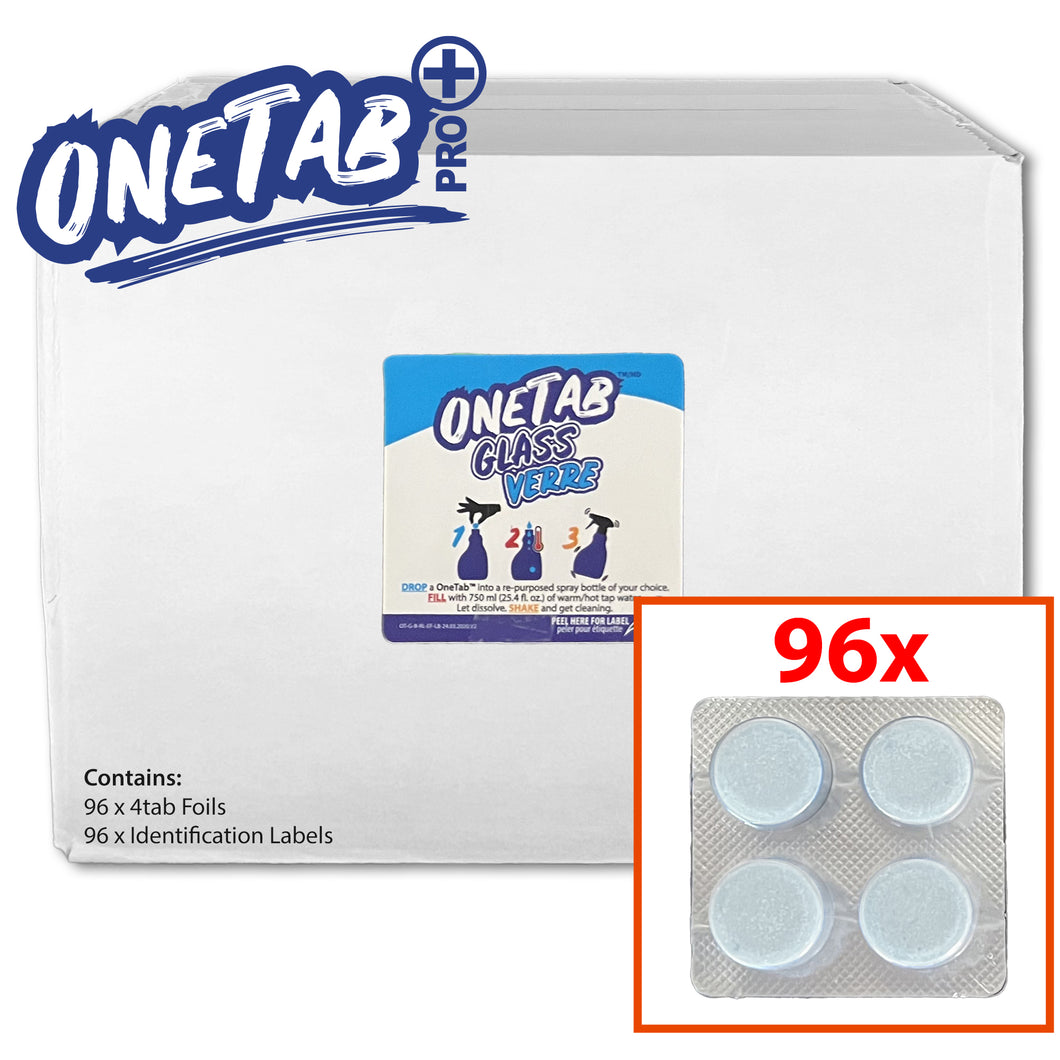 Glass Cleaner PRO+ 4pack Bulk Box of 96 (In foils only)