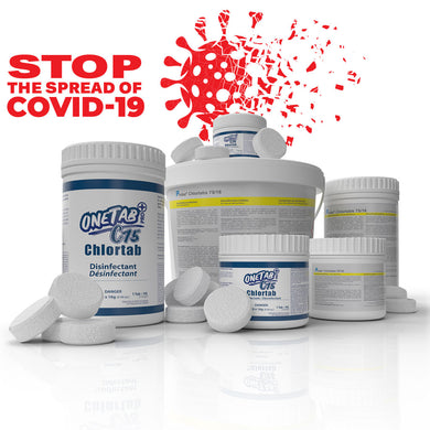OneTab PRO+ C75 Chlortab Disinfectant with  Low-Odour Chlorine | 10L Tab - From SurfaceScience