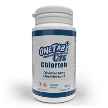Charger l&#39;image dans la galerie, OneTab PRO+ C75 Chlortab Disinfectant 5g | Low-Odour Chlorine | 1L Tab from SurfaceScience - 50 Tabs
