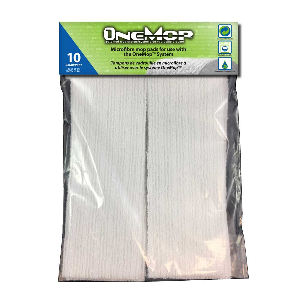 OneMop Replacement Pads | OneMop Patented Mop System | SurfaceScience - Small (10 count)