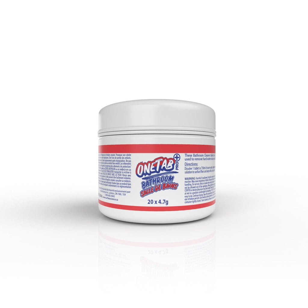 OneTab Pro+ Bathroom Cleaner | 4.7g Tab makes 750ml - from SurfaceScience
