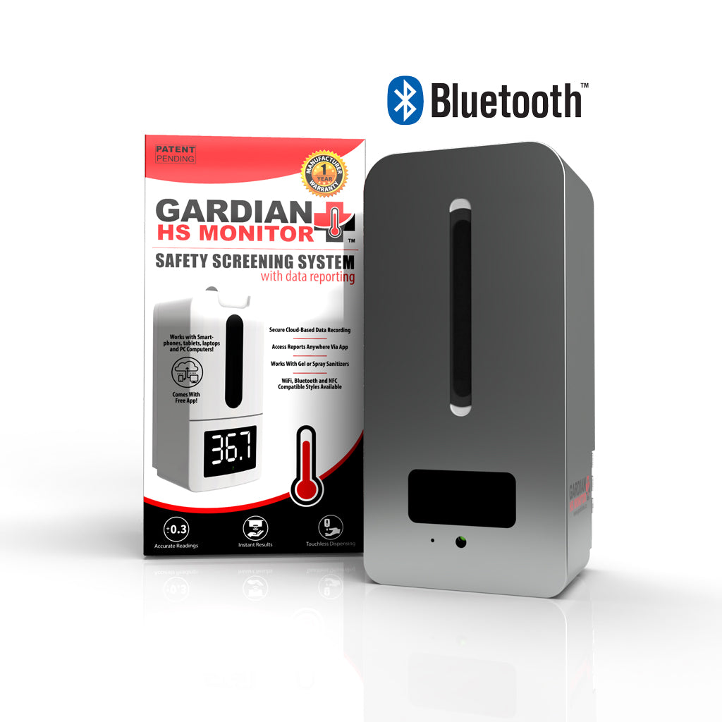 Gardian HS Monitor Sanitizer Dispenser Bluetooth Enabled Unit (Stainless steel) from SurfaceScience