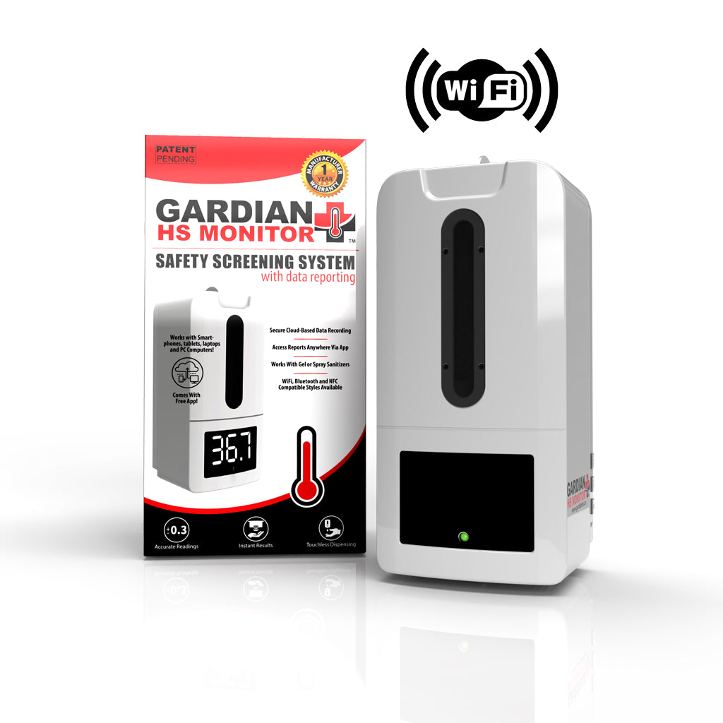 Gardian HS Monitor Sanitizer Dispenser Wifi Enabled Unit (White) from SurfaceScience